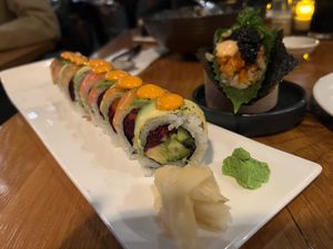 Rainbow roll at Beyond Sushi in New York City