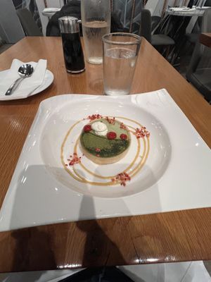 Matcha strawberry tart  at Beyond Sushi in New York City