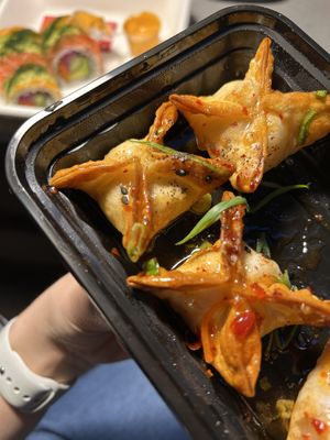 Crab Rangoons   at Beyond Sushi in New York City