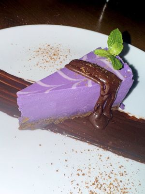 Ube Cheesecake  at Beyond Sushi in New York City