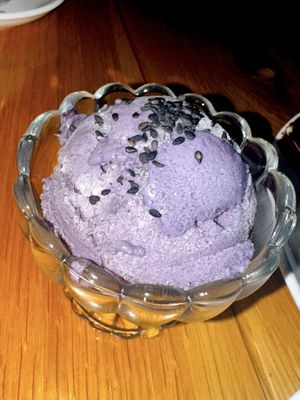 Ube Ice Cream  at Beyond Sushi in New York City