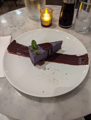 Ube Cheesecake at Beyond Sushi in New York City