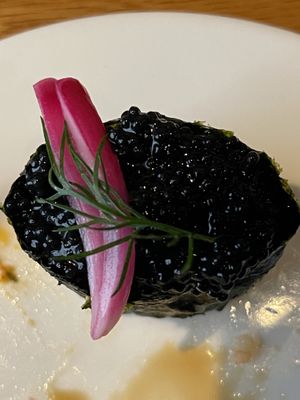 Pops like caviar  at Beyond Sushi in New York City