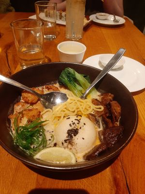Sesame ramen bowl at Beyond Sushi in New York City