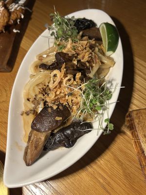 Black truffle udon at Beyond Sushi in New York City