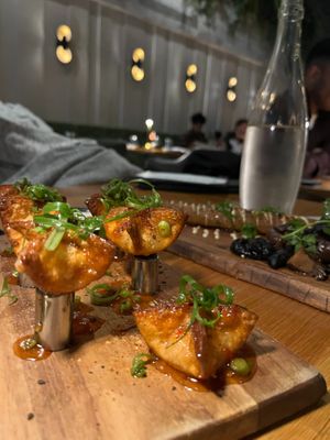 crab rangoons at Beyond Sushi in New York City