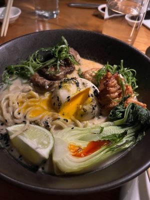 sesame miso ramen at Beyond Sushi in New York City