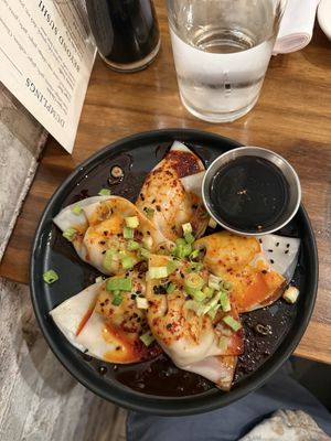 Ginger beef dumplings   at Beyond Sushi in New York City