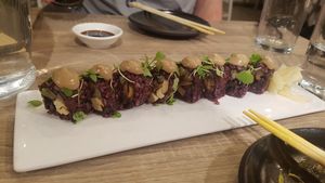 Mushroom sushi at Beyond Sushi in New York City