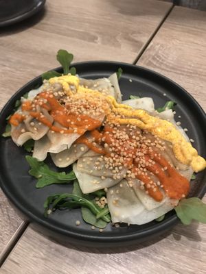 Seasonal dumplings  at Beyond Sushi in New York City