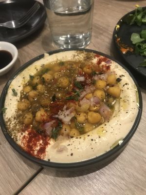Humous and roasted chickpeas  at Beyond Sushi in New York City
