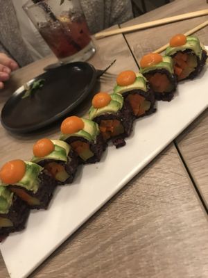 Pickle me sushi roll  at Beyond Sushi in New York City