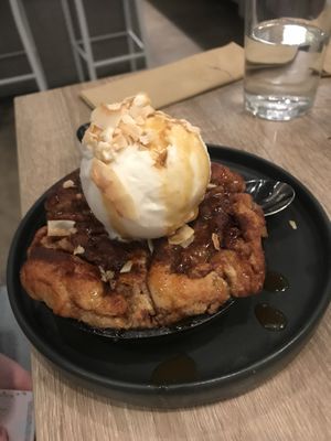 Cinnamon swirl and vanilla ice cream   at Beyond Sushi in New York City