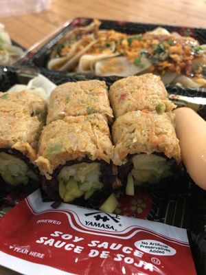 The mango sushi (can’t remember the name) at Beyond Sushi in New York City