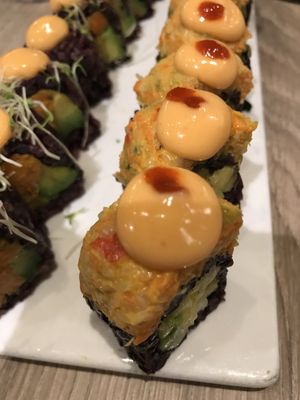 Presentation is super cute! The food is a bit overrated, though. at Beyond Sushi in New York City