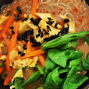 Miso soup  at Beyond Sushi in New York City