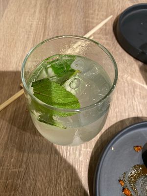 Cucumber mint lemonade that is not too sweet at Beyond Sushi in New York City