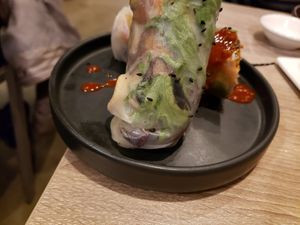 Spicy roll yummy at Beyond Sushi in New York City