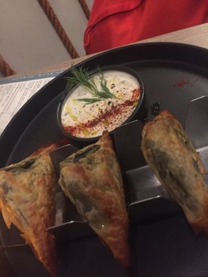 spanakopita  at Beyond Sushi in New York City