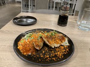 Fun-Guy dumplings at Beyond Sushi in New York City