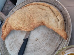 Fried vegan Calzone at Birra & Farina in Castelletto Sopra Ticino