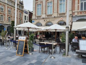 terrace at Grand Café Industrie in Leuven