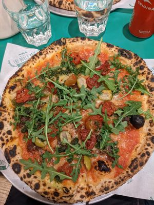 Vince Vega-n with vegan mozzarella instead of the parmesan at The Dough Bros in Galway