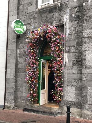 Entrance to the Dough Bros - loved the flowers at The Dough Bros in Galway