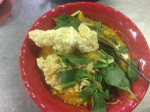 Curry Noodles. Delicous and flavourful  at Chi Cu in Ho Chi Minh City