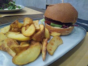 Chef's burger of the week at Bistro Maha in Ljubljana