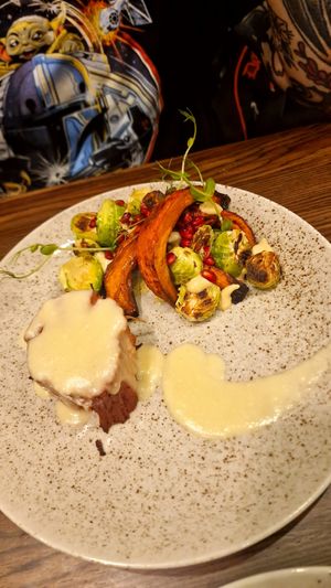 Juicy marbles steak at Bistro Maha in Ljubljana