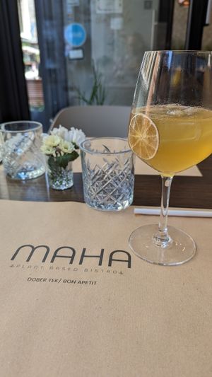 Ginger cocktail at Bistro Maha in Ljubljana