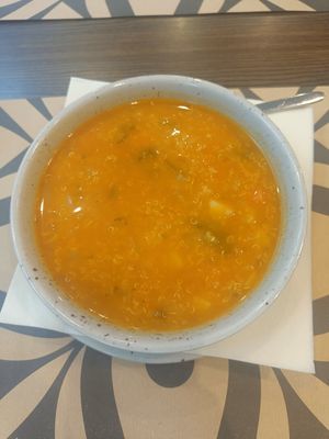 Stew/minestrone with quinoa at Bistro Maha in Ljubljana