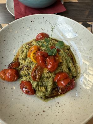 Gf pesto pasta (10/10)  at Bistro Maha in Ljubljana