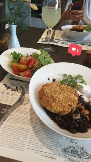 fit plate with salad at Bistro Maha in Ljubljana