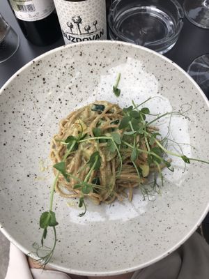 Cashew garlic Pasta  at Bistro Maha in Ljubljana
