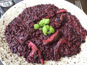 Red Risotto, glutenfree at Bistro Maha in Ljubljana