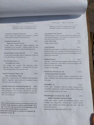 Menu at LYR Speciality Coffee and Food in Pecs
