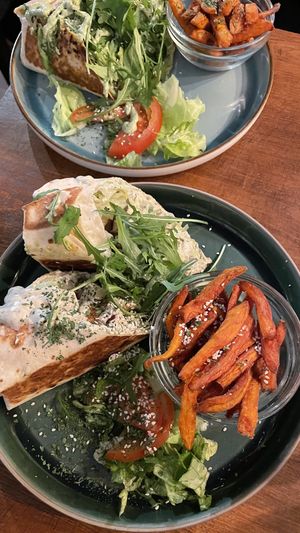 Ranch Wrap and Pesto & Hummus Wrap  at LYR Speciality Coffee and Food in Pecs