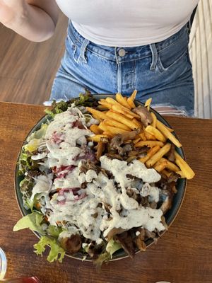 GF gyros platter and the seitan gyros wrap  at LYR Speciality Coffee and Food in Pecs