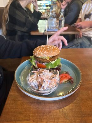 Chicken-veggie burger  at LYR Speciality Coffee and Food in Pecs