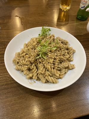 Vegan Pesto pasta  at Vinnie's Eatery in Cheltenham