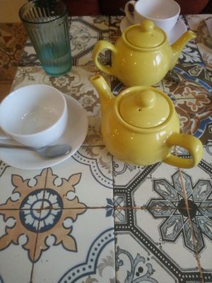 Wide range of teas in good sized pots including classic and exotics such as Chai Turmeric Latte at The Peppercorn in Huddersfield