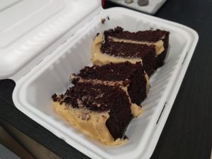 London fog (earl grey) cake to-go at The Peppercorn in Huddersfield