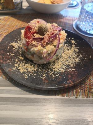 Ensaladilla vegana at Cerveceria Victoria in A Coruna