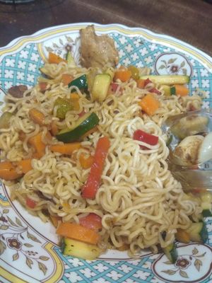 Tallarines con heura at Cerveceria Victoria in A Coruna