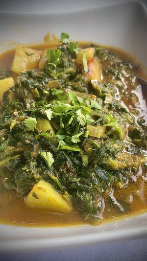 Sagh Aloo.  at Lal Mirch Indian Restaurant in Agoura Hills