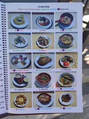 Starters at Talos Restaurant in Crete