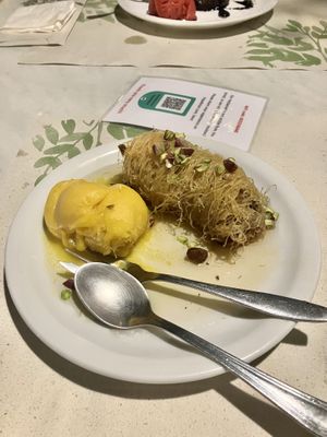 Kataifi  at Talos Restaurant in Crete