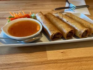 Vegan spring rolls  at Kachai Thai Kitchen in Poulsbo